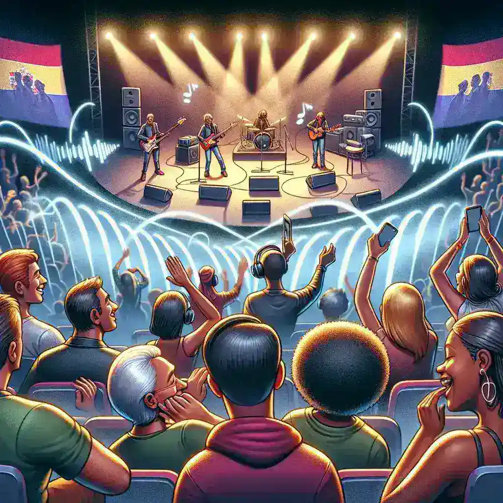 "Imagen de la interfaz de Spotify España mostrando la nueva función de audio espacial en el reproductor de conciertos grabados, destacando la innovación en la experiencia auditiva."